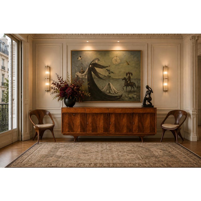 A refined example of early Brazilian modernism, this exceptional four-door, four-drawer sideboard showcases the restrained...
