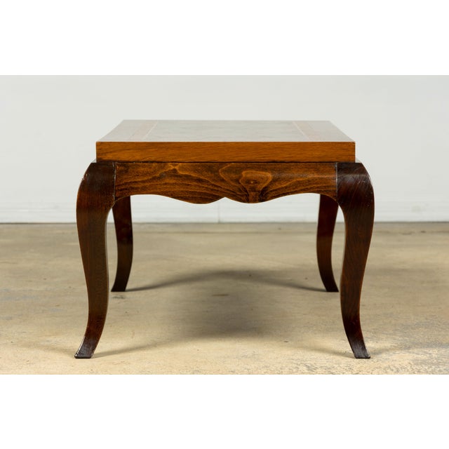 1940s French Art Deco Walnut Parquetry Coffee Table For Sale - Image 12 of 15