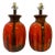 Vintage Orange and Brown Drip Glaze Ceramic Lamp - a Pair For Sale