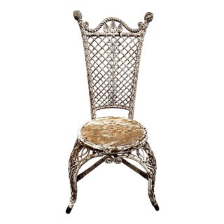 Late 19th Century Antique Victorian Heywood Brothers/Heywood Wakefield Rattan & Wicker Portrait Chair For Sale