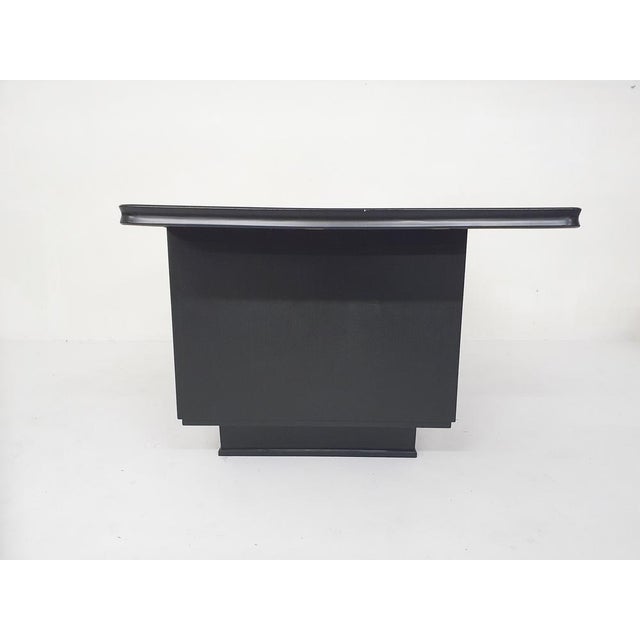 Wood Large Black Wooden Executive Desk, 1960s For Sale - Image 7 of 18