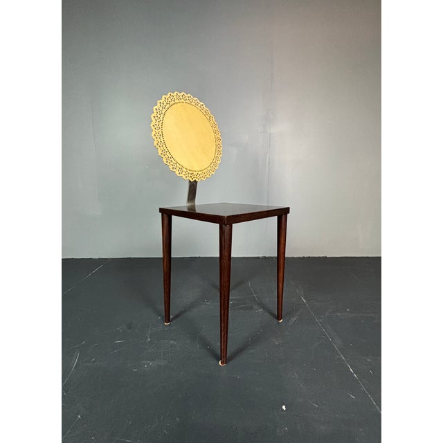 Wood Italian Sculptural Tatlim Side Chair by Marco Mencacci for Sawaya & Moroni, 1990s For Sale - Image 7 of 18