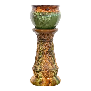Roseville Pottery Glazed Ceramic Jardiniere With Pedestal Stand, Circa 1940s
