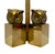 Gold Vintage Brass Owl Bookends Pair MCM Mid Century Detailed Owl Head Pedestal M4. For Sale - Image 8 of 8