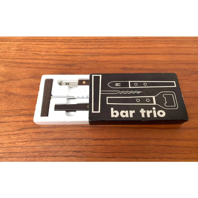 Mid-Century Metal and Wood Bar Trio, Germany, 1960s, Set of 3 For Sale - Image 4 of 5