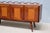 Italian Modern Walnut and Leather Sideboard with Undulating Cornice, 1950s For Sale - Image 13 of 16