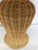 Vintage wicker ginger jar shaped lamp with original wicker shade. Natural original finish with a honey colored patina....