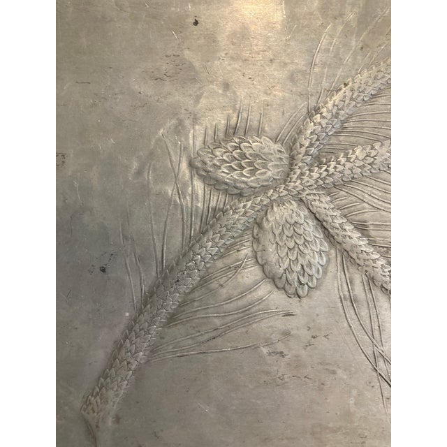 Metal Vintage Everlast Forged Aluminum Pinecone Serving Tray For Sale - Image 7 of 10