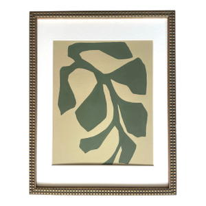 2026 "Edera" Abstract Minimalist Botanical Painting on Cotton Paper by Artist r.k. Red