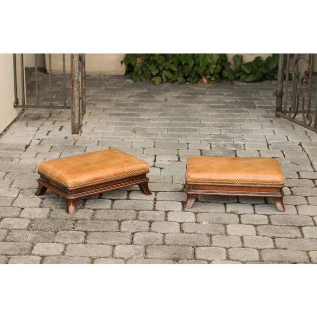 Pair of English Wooden Metamorphic Footstools with Leather Tops, circa 1860 For Sale - Image 10 of 12
