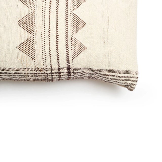 Contemporary Kora White Small Lumbar Pillow Cover Only For Sale - Image 3 of 7
