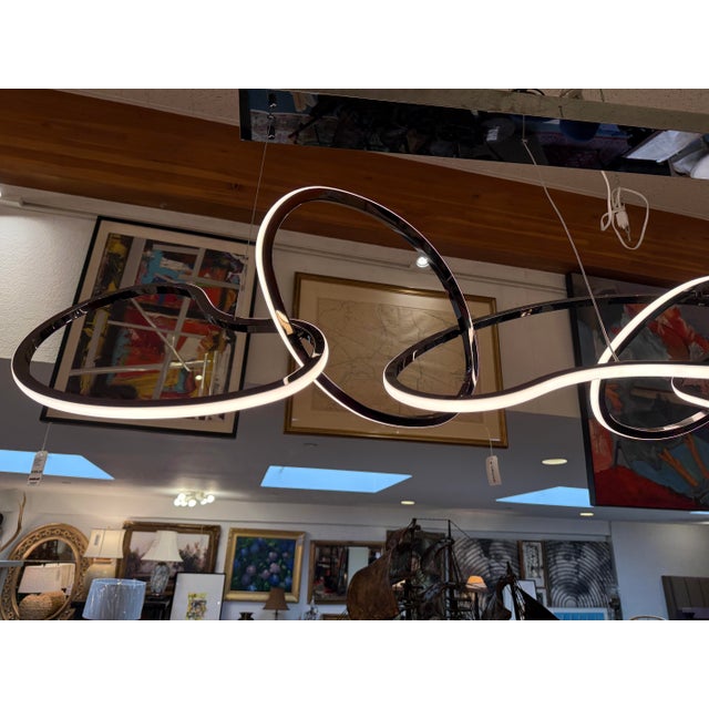 Eta Lighting Unity Chandelier, Brushed Chrome For Sale - Image 12 of 13