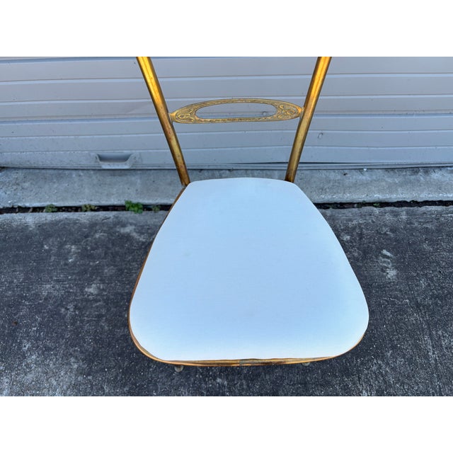 1960s Pair of Italian Modern Brass Chiavari Chairs For Sale - Image 9 of 13