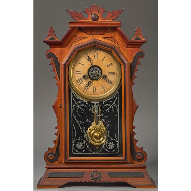 Antique E. Ingraham Gingerbread Style Clock Chairish
