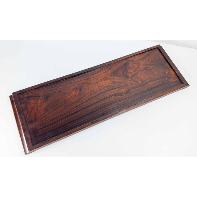 Mid-Century Danish Modern Rosewood Serving Tray, Unsigned For Sale - Image 12 of 15