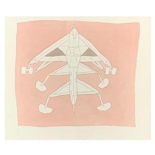 Renato Volpini, Composition, Tempera and Pencil on Paper, 1960s For Sale