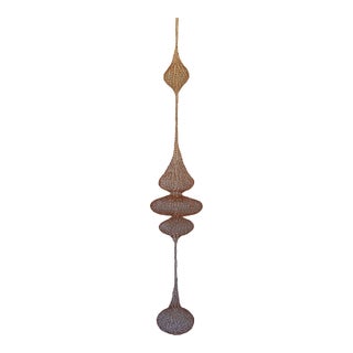 Large Handwoven Copper Wire Sculpture in the Style of Ruth Asawa #23 For Sale