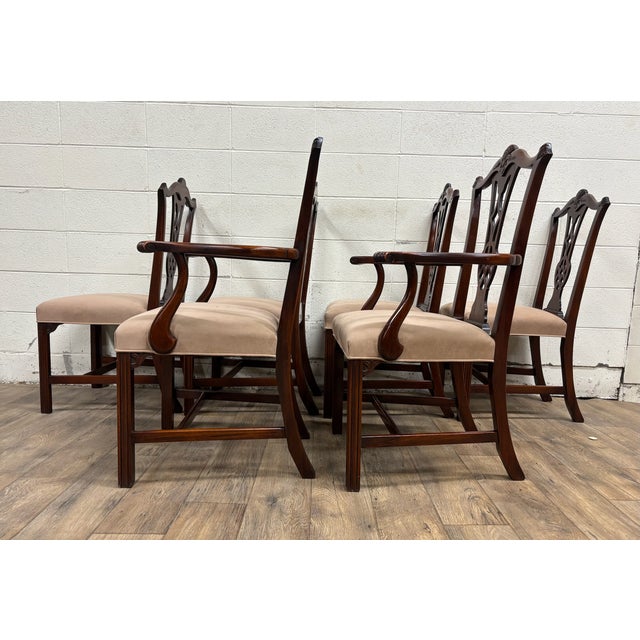 Vintage Chippendale Style Dining Chairs - Full Set of 6 For Sale - Image 12 of 12