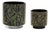 Botanical Fern Print Dolomite Planter (Set of 2) For Sale