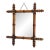 Antique French Faux Bamboo Wall Mirror, 14" X 16", 1920s For Sale