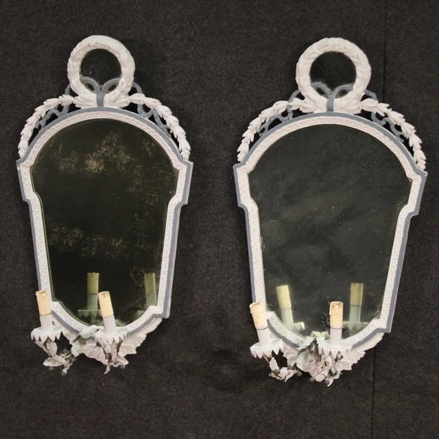 Louis XVI Style Mirrors, 1950, Set of 2 For Sale - Image 13 of 13