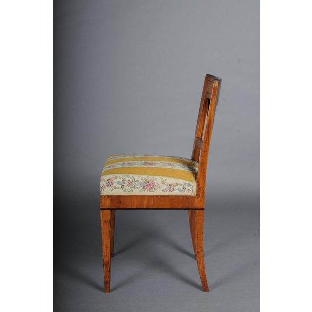 Vintage Biedermeier Chairs in Cherry Wood, Set of 4 For Sale - Image 11 of 15