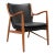 Attributed to Finn Juhl Model 45 Armchair in Teak and Black Leather For Sale