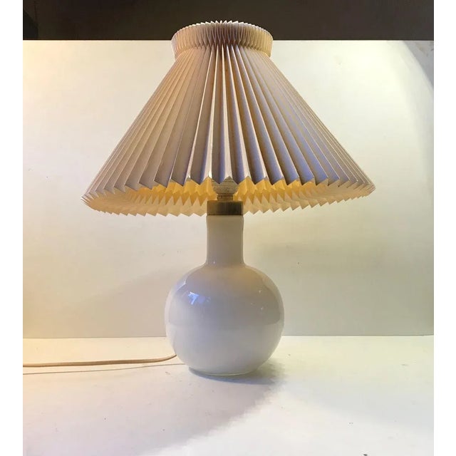 Table Lamp in White Opaline Glass from Holmegaard, 1970s For Sale - Image 7 of 7