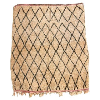 Sirocco Rose Gray Vintage Azilal Rug - 4'5" x 5'5" For Sale