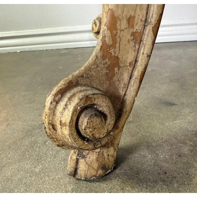 Antique Continental Giltwood Coffee Table With Original Foxed Mirror For Sale - Image 9 of 15