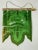 Rare Antique Victorian Merry Christmas Celluloid Green Banner Holiday Decor For Sale - Image 4 of 15
