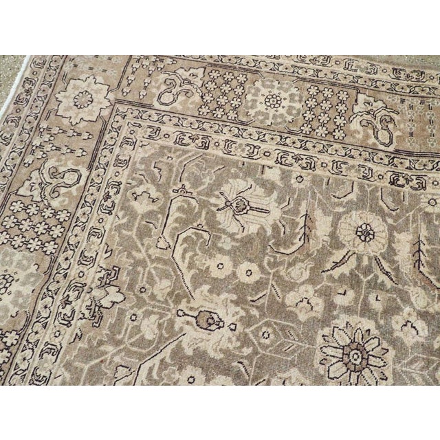 Gray Galerie Shabab Collection Early 20th Century Persian Tabriz Carpet For Sale - Image 8 of 10