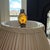 1980s Hollywood Regency Berman Gilded Floor Lamp With Amber Mosaic Glass Urn For Sale - Image 9 of 11