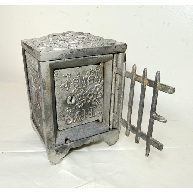 Up for sale is a wonderful antique late 19th century J.E. Stevens cast Iron Jewel Safe still bank. It is a unique and...
