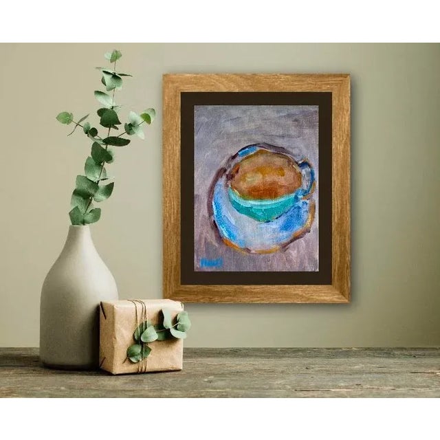 2020s "Cup of Tea" Contemporary Impressionist Style Still Life Oil Painting For Sale - Image 5 of 12