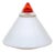 White and Red Glass Table Lamp by Leucos, Italy, 1960s For Sale
