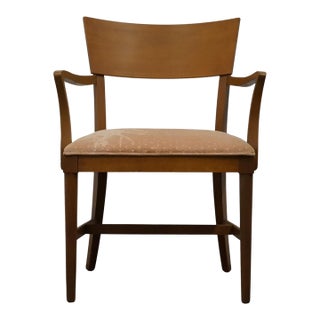 High End Vintage Maple MCM Mid Century Modern Inspired Contemporary Dining Arm Chair For Sale