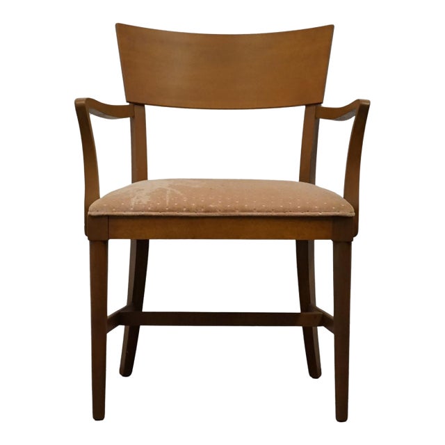 High End Vintage Maple MCM Mid Century Modern Inspired Contemporary Dining Arm Chair For Sale