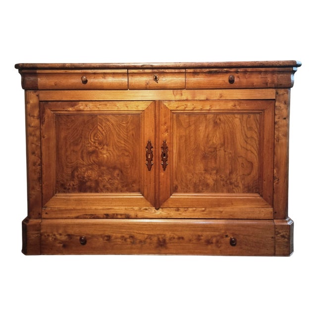 19th Century Louis Philippe French Elm Sideboard For Sale