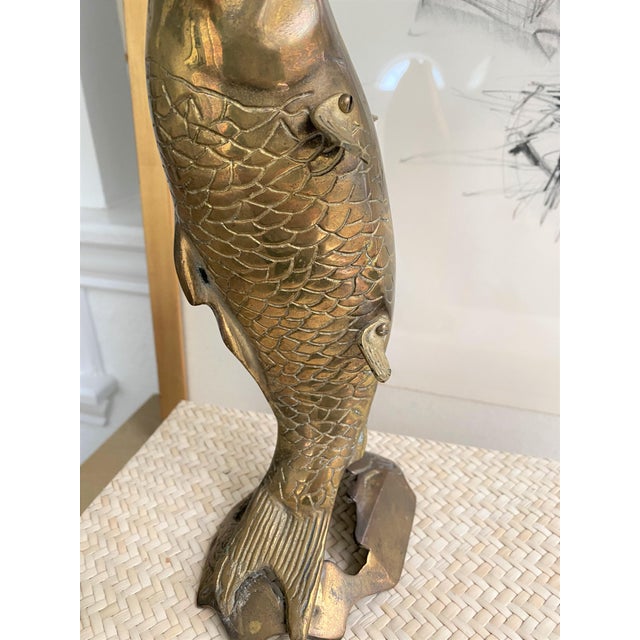 MidCentury Brass Koi Fish Sculpture Chairish