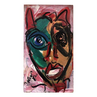 Peter Robert Keil, Untitled, 1982, Oil on Board Mounted on Plywood For Sale