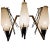 Ceiling lamp brass structure with eight points of light. Glass tulips molded by hand. Up to 250V (Europe/UK Standard).The...
