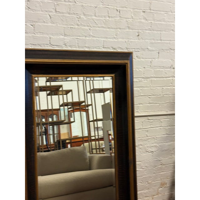Brown Interlude Home Plantation-Style Texturized Full-Length Mirror, Late 20th Century For Sale - Image 8 of 12