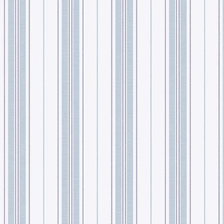 Boråstapeter Hamnskär Stripe Wallpaper In Blues For Sale