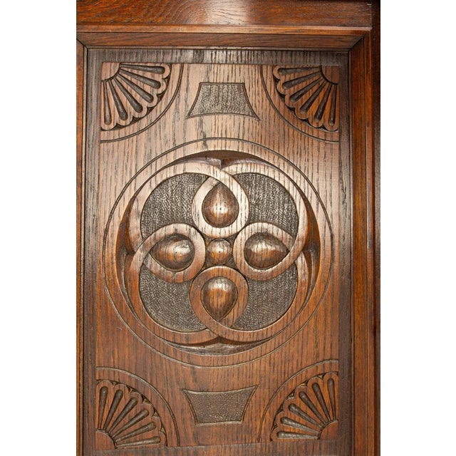 Vintage French Neogothic Style Oak & Wrought Iron Buffet, 1960s For Sale - Image 15 of 18