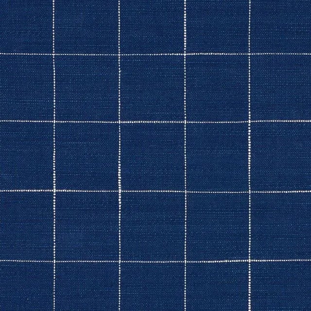 Sample - Schumacher Marietta Fabric in Indigo For Sale
