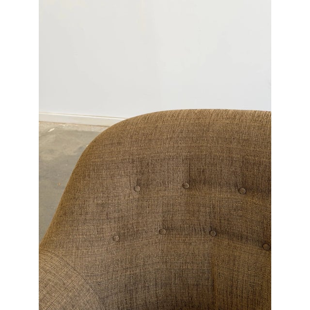 1960s Danish Lounge Chair in Tweed For Sale - Image 4 of 12