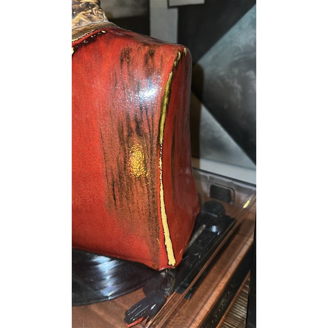 Vintage Asian Jacket Ceramic Vase in Oxblood Glaze For Sale - Image 10 of 12