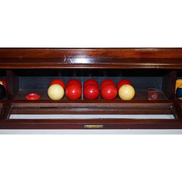 Oak Snooker Billiard Score Board by J. Ashcroft & Co., Liverpool For Sale - Image 13 of 17