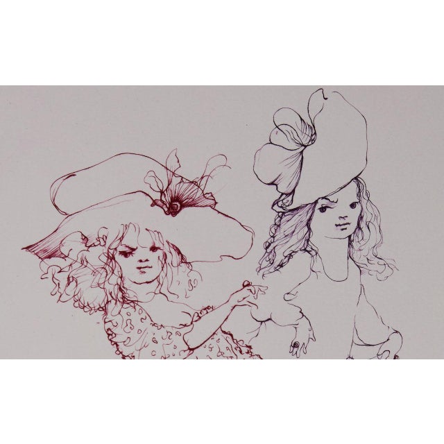 Léonor Fini, Young Girls Out for a Walk, Engraving For Sale - Image 5 of 6